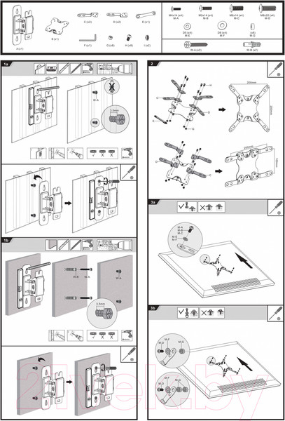 Изображение товара Кронштейн для телевизора Ultramounts UM 862 (черный)