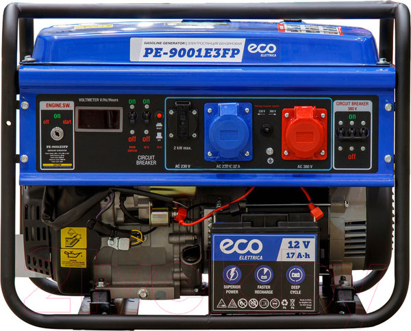 Изображение товара Бензиновый генератор Eco PE-9001E3FP