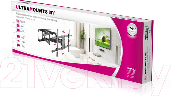Изображение товара Кронштейн для телевизора Ultramounts UM 913 (черный)