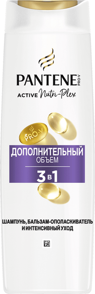 Изображение товара Шампунь для волос PANTENE Дополнительный объем 3 в 1 шампунь+бальзам+уход (360мл)