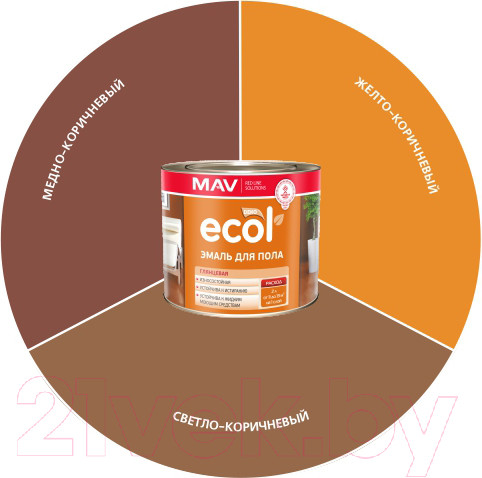 Изображение товара Эмаль MAV Ecol ПФ-266 (11кг, светло-коричневый)
