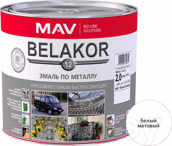Изображение товара Эмаль MAV Belakor-12 (2кг, белый)
