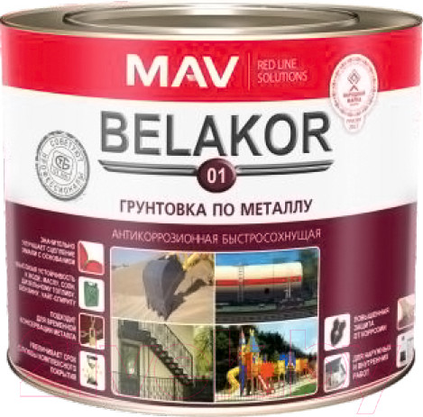 Изображение товара Грунтовка MAV Belakor-01 (2.4л, серый)
