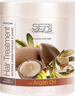 Изображение товара Маска для волос Farcom Professional Seri Natural Line интенсив. кондициониров. и сияние (1л)