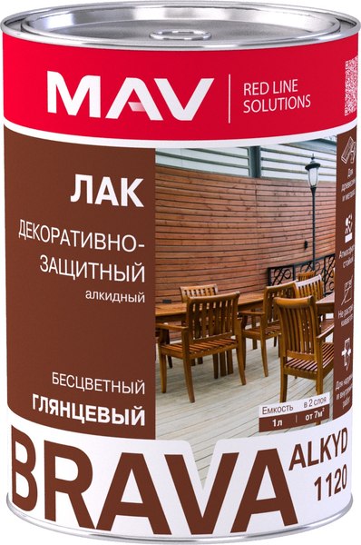 Изображение товара Лак MAV Brava Alkyd декоративно-защитный (1л)