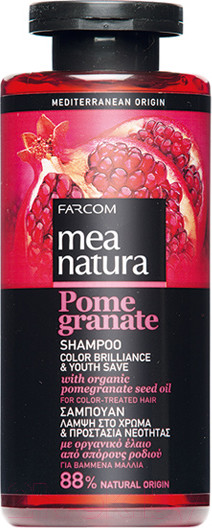 Изображение товара Шампунь для волос Farcom Mea Natura Pomegranate с маслом граната для окрашенных волос (300мл)