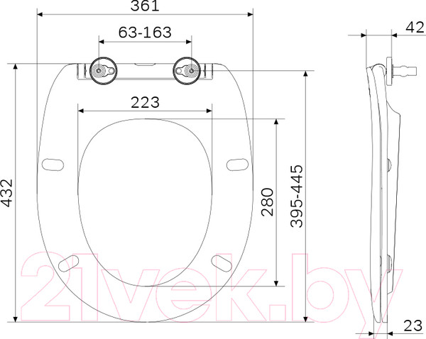 Изображение товара Сиденье для унитаза AM.PM Sense C747855WH