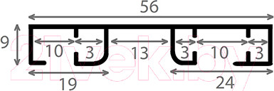 Изображение товара Карниз для штор Эскар Катал2 / 242420350 (3.5м, алюминий)