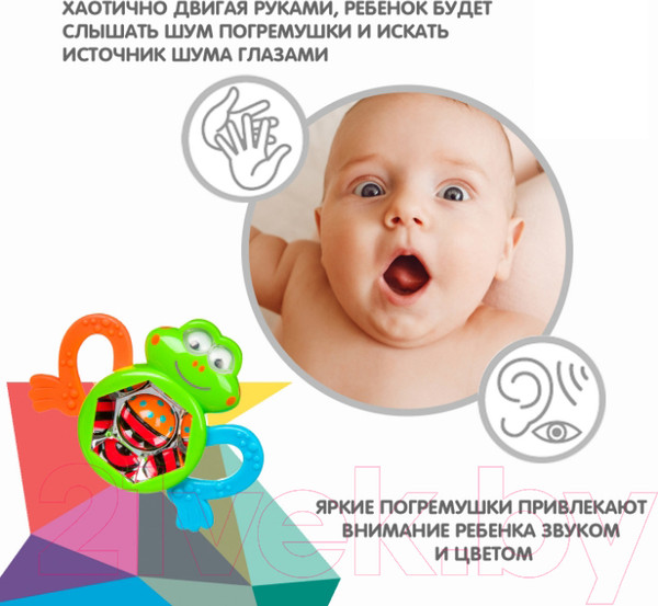 Изображение товара Прорезыватель для зубов Bondibon Лягушка / ВВ3923