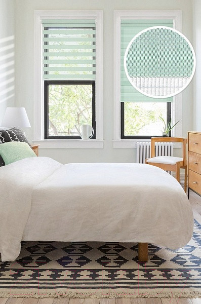 Изображение товара Рулонная штора Эскар День-Ночь 37x170 / 400504037 (мятный)