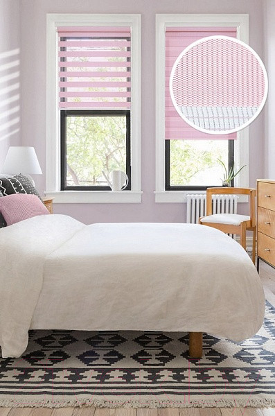 Изображение товара Рулонная штора Эскар День-Ночь 90x170 / 400505090 (розовый)