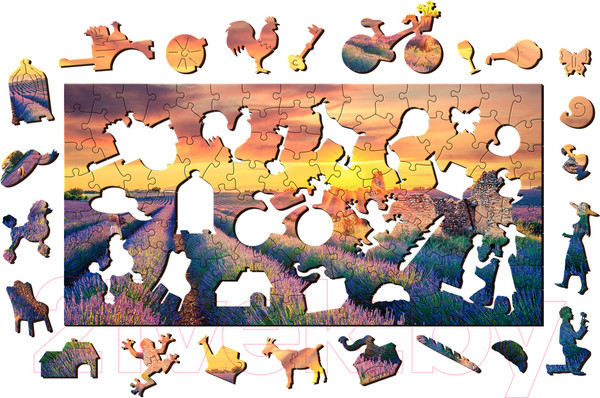 Изображение товара Пазл Нескучные игры Прованс. Франция Фигурный деревянный пазл / 8284