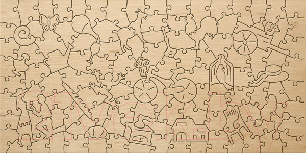 Изображение товара Пазл Нескучные игры Прованс. Франция Фигурный деревянный пазл / 8284