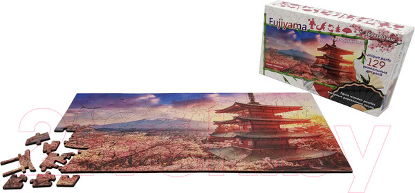 Изображение товара Пазл Нескучные игры Фудзияма. Япония Фигурный деревянный пазл / 8275
