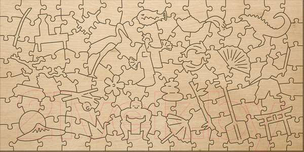 Изображение товара Пазл Нескучные игры Фудзияма. Япония Фигурный деревянный пазл / 8275