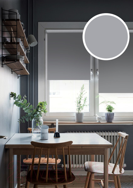 Изображение товара Рулонная штора Эскар Kauffort Blackout 62x160 / 847140621601 (графит)