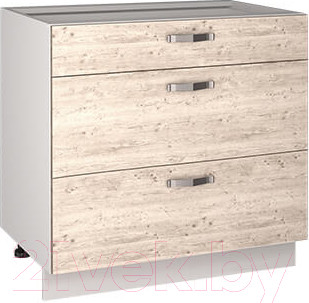 Изображение товара Шкаф-стол кухонный Anrex Alesia 3S/80-F1 (серый/сосна винтаж)