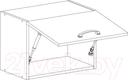 Изображение товара Шкаф под вытяжку Anrex Alesia 1DG/50-F1 (серый/сосна винтаж)