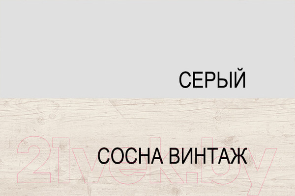 Изображение товара Шкаф навесной для кухни Anrex Alesia 2DG/60-F1 (серый/сосна винтаж)