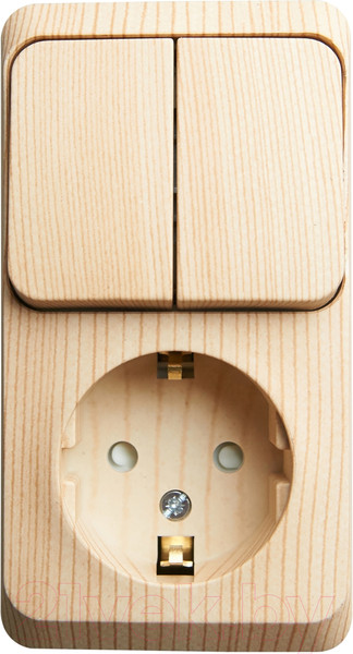 Изображение товара Блок выключатель+розетка Systeme (Schneider) Electric Этюд BPA16-202D