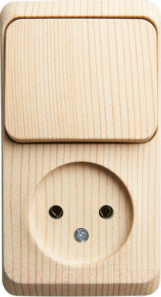 Изображение товара Блок выключатель+розетка Systeme (Schneider) Electric Этюд BPA16-204D