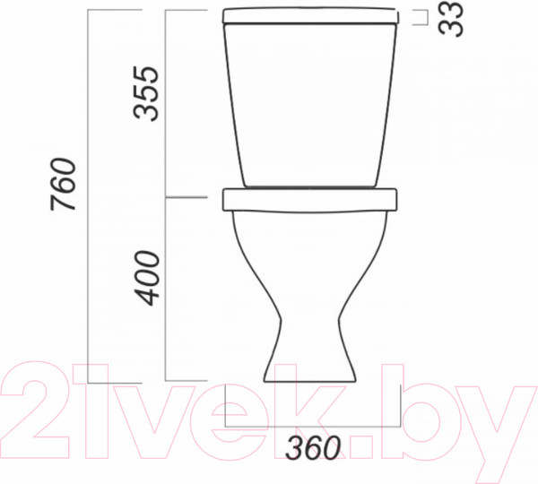 Изображение товара Унитаз напольный Sanita Формат Эконом FRTSACC01090113