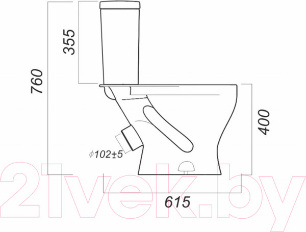 Изображение товара Унитаз напольный Sanita Формат Эконом FRTSACC01090113