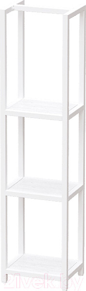 Изображение товара Стеллаж Millwood Венеция 40x30x159.5 (дуб белый Craft/металл белый)
