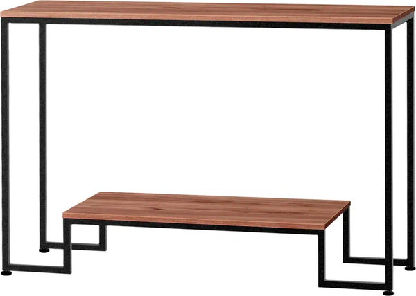 Изображение товара Консольный столик Millwood Пекин 4 Лофт Л 120x35x80 (дуб табачный Craft/металл черный)