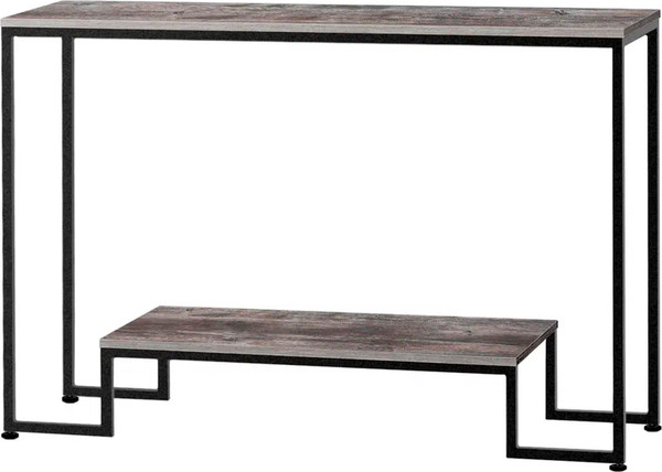 Изображение товара Консольный столик Millwood Пекин 4 Лофт Л 120x35x80 (сосна пассадена/металл черный)
