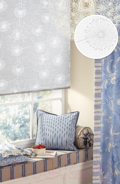 Изображение товара Рулонная штора Эскар Одуванчик 83x170 / 379230831701 (белый)