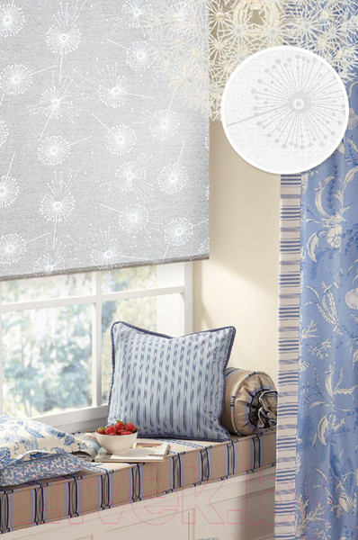 Изображение товара Рулонная штора Эскар Одуванчик 115x170 / 379231151701 (белый)