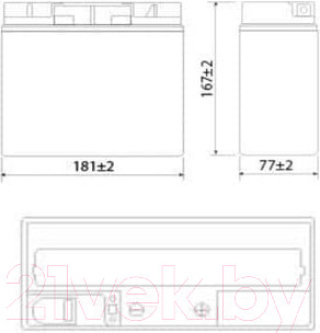 Изображение товара Мотоаккумулятор DELTA AGM CT1220.1 YT19BL-BS (20 А/ч)