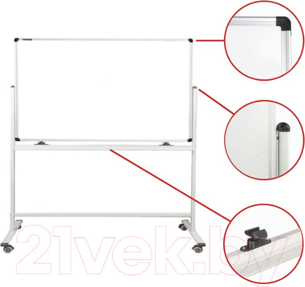 Изображение товара Магнитно-маркерная доска Brauberg Premium / 236927 (120x180см, 2-сторонняя)