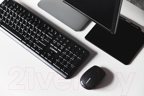 Изображение товара Комплект клавиатура и мышь Canyon SET-W20 / CNS-HSETW02-RU