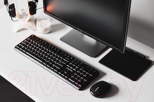 Изображение товара Комплект клавиатура и мышь Canyon SET-W20 / CNS-HSETW02-RU