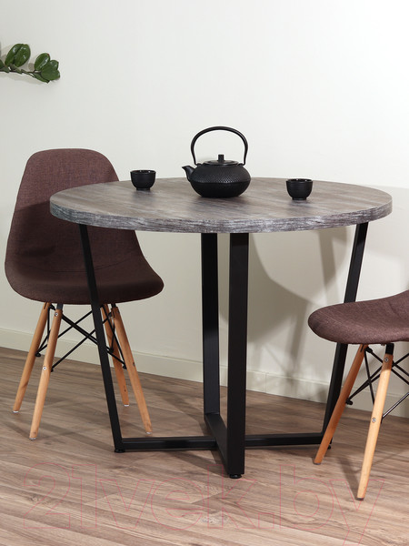 Изображение товара Обеденный стол Millwood Лофт Орлеан Л D120x75 (сосна пасадена/металл черный)