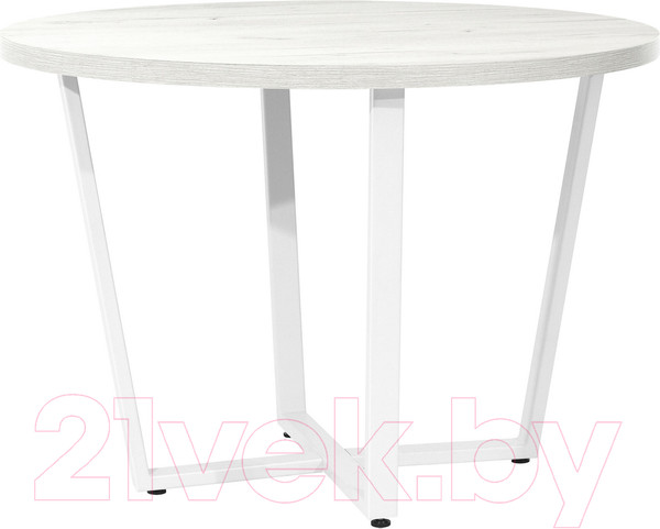 Изображение товара Обеденный стол Millwood Лофт Орлеан Л D110x75 (дуб белый Craft/металл белый)