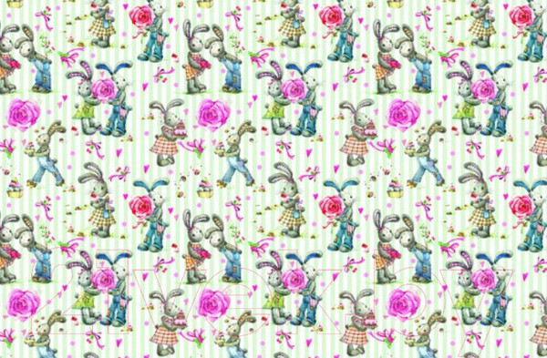 Изображение товара Набор бумаги для скрапбукинга Попурри Для скрапбукинга Зайка / 4810764003027