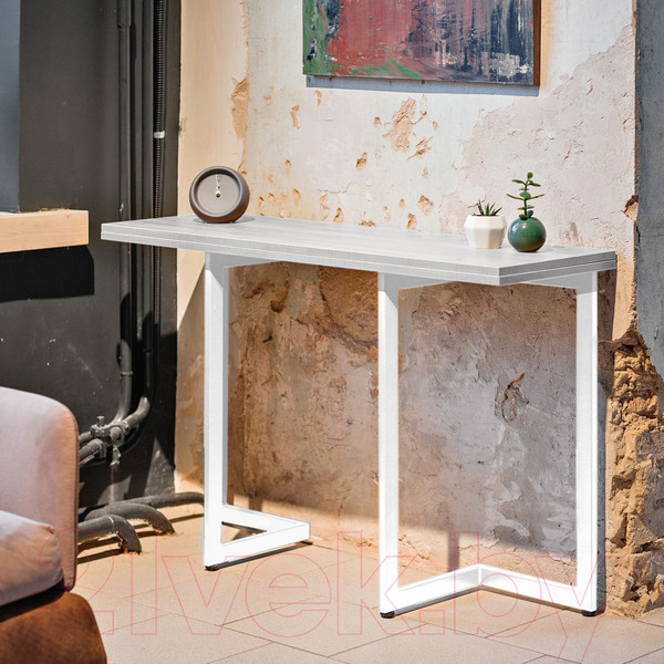 Изображение товара Обеденный стол Millwood Арлен 3 147x38-76x76 (дуб белый Craft/металл белый)