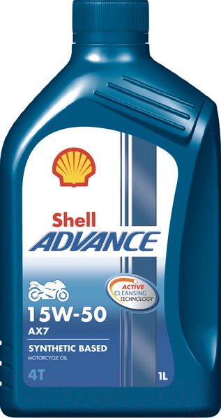 Изображение товара Моторное масло Shell Advance 4T AX7 15W50 SM/MA2 (1л)