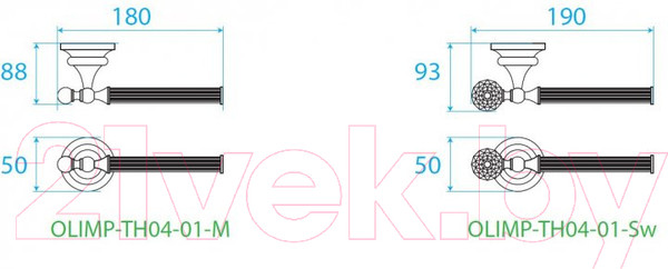 Изображение товара Держатель для туалетной бумаги Cezares OLIMP-TH04-02-M