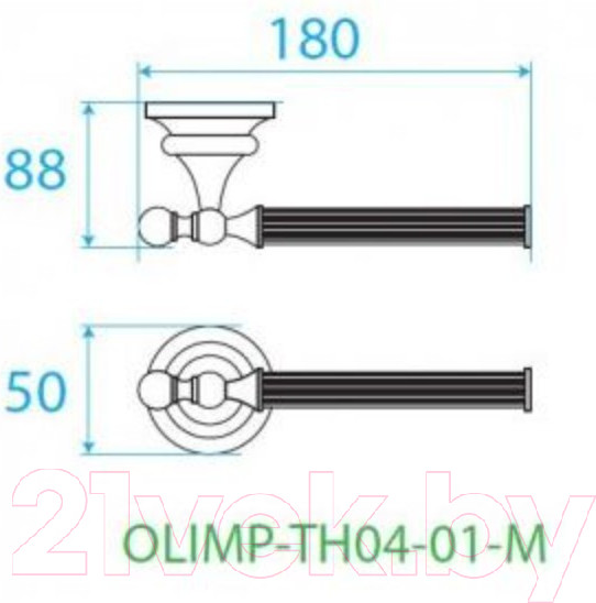 Изображение товара Держатель для туалетной бумаги Cezares OLIMP-TH04-03/24-M