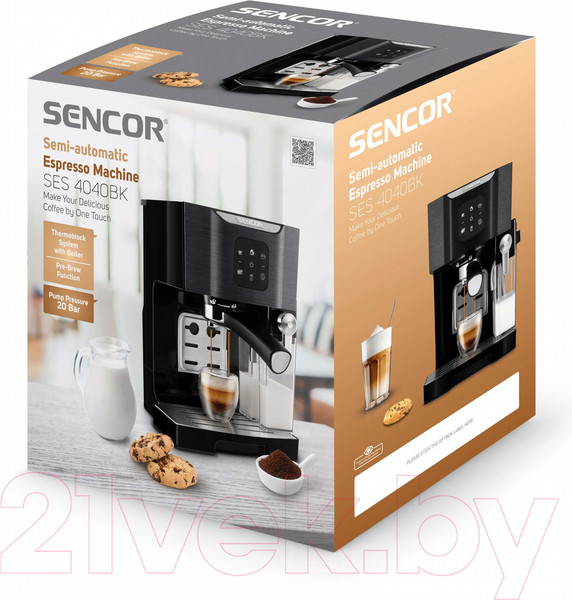 Изображение товара Кофеварка эспрессо Sencor SES 4040BK