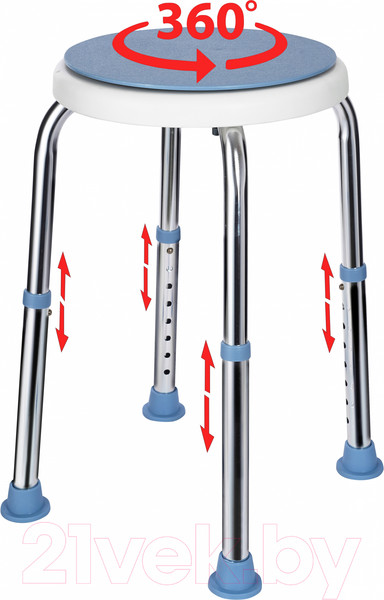 Изображение товара Стул для ванной RIVER Lux Alba