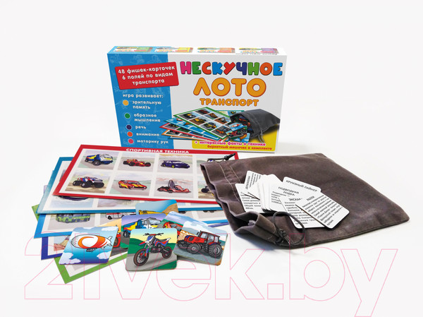 Изображение товара Развивающая игра Нескучные игры Транспорт Нескучное лото / 8107