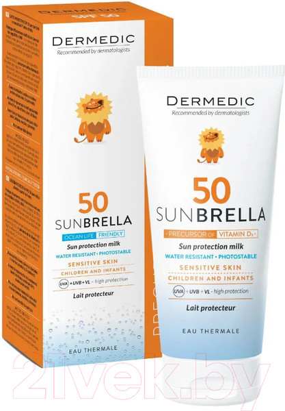 Изображение товара Крем солнцезащитный Dermedic Sunbrella Baby SPF50 ZnO + TiO2 (50г)