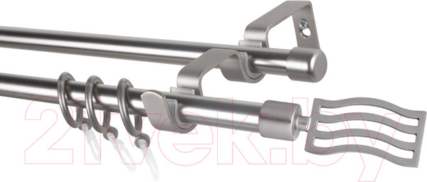 Изображение товара Карниз для штор Lm Decor Лайт Антонио 2р гладкий 16мм (сатин, 2.0м)