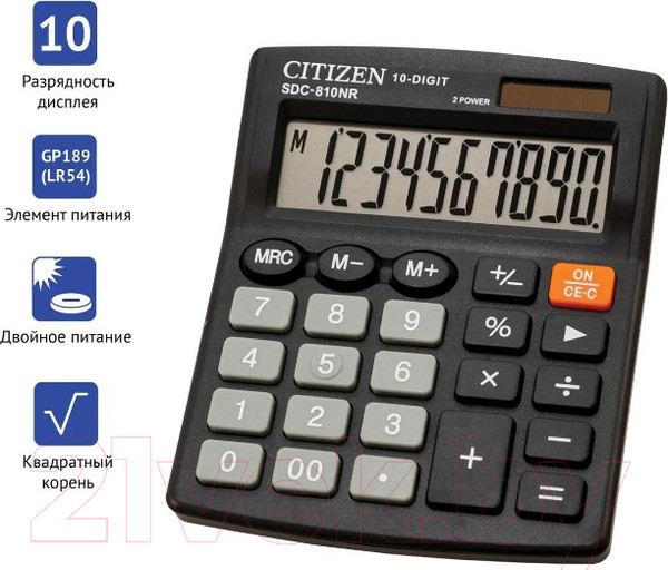 Изображение товара Калькулятор Citizen SDC-810 NR