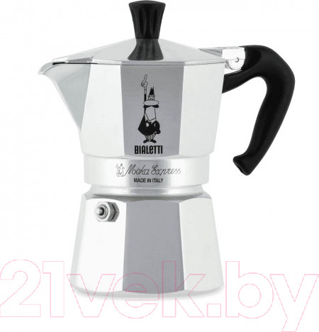 Изображение товара Гейзерная кофеварка Bialetti Moka Express 21008 / 1162 (3 порции)